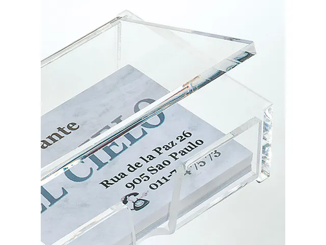 Visitekaartbox Sigel VA112 voor 80 kaarten 90x58mm acryl glashelder