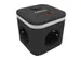 Stekkerblok Fellowes Power Cube F 3-voudig 1xUSB-A 2xUSB-C 2m zwart