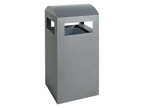 afvalbak,v. buiten,90l,HxBxD 1050x450x450mm,legbord,romp staal RAL7016