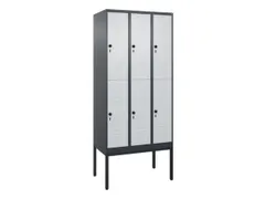 dubbeldekse locker,HxBxD 2120x900x500mm,3x2vak.,vak B 300mm