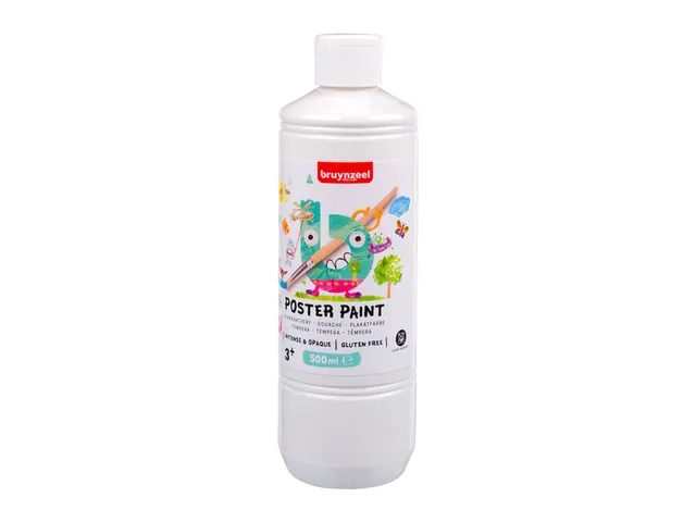 Plakkaatverf Bruynzeel wit fles à 500ml