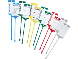 Goederenlabel 600 stuks 1dispenser PP op kleur gesorteerd met gelijnd