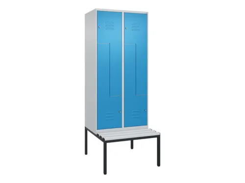 Z-garderobekast,HxBxD 2120x800x815mm,4vak,vak B 400mm,cil.-slot