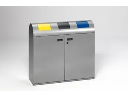 Afvalverzamelstation 3x80 Liter Inworp Ral 1023/ral7021/ral5010