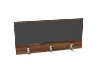 opzetpaneel bureau aanbouw achter NP-tiepolo nut antraciet 1200mm - 1