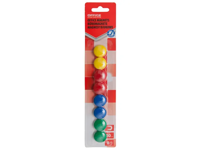Magneten rond 20mm assorti blister