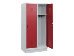 schoollocker,HxBxD 1630x800x500mm,2vak,vak B 400mm,draaigrendel,sokkel