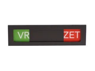 Premium Schuifbord Zwart Vrij Bezet Groen Rood 150x40mm - 2