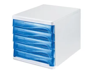 ladeblok,5lade(n),HxBxD 250x265x340mm,kunststof,wit - 2