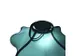Lanterne Nextime Lumi 40 cm tissu turquoise