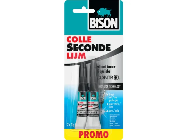Secondelijm Vloeibaar Control 2X 3G Promo Blister