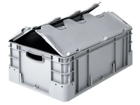 Klapdeksel V. Stapelkrat Lxb 600X400Mm Grijs