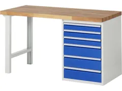 werkbank,HxBxD 890x1500x700mm,beukblad,draagverm. 750kg