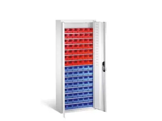 Stellingkast Staalplaat 1690x700x300mm 14 Legborden 90 Magazijnbakken - 1