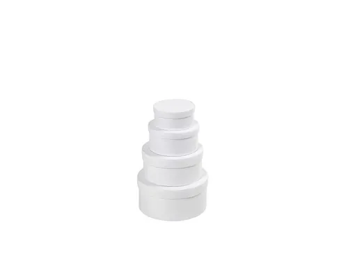 Doos Creativ Company rond Ø 8, 10, 12, 14cm, hoogte 4, 5, 6, 7cm 4 st