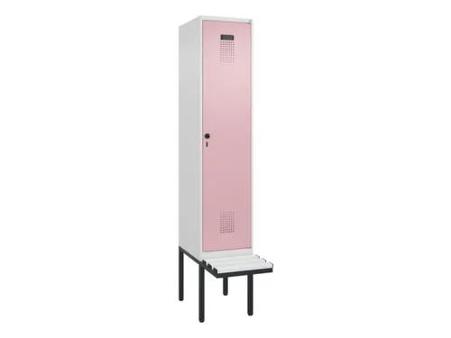 locker met bank,HxBxD 2120x400x815mm,1vak,vak B 400mm,draaigrendel