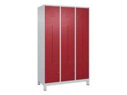 Z-garderobekast,HxBxD 1950x1200x500mm,vak B 200/400mm,cil.-slot,voeten