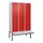 locker met bank,HxBxD 2120x1200x815mm,3vak,vak B 400mm,draaigrendel