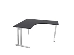 bureau in vrije vorm,HxBxD 740x1400x1400mm,vrije vorm,CC-zwart