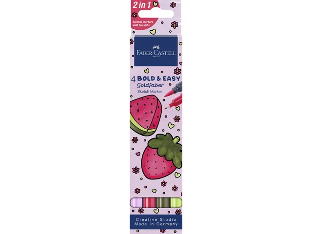 Sketchmarker Faber-Castell Goldfaber etui 4 stuks Bold Easy I World of