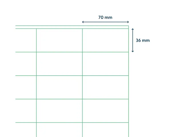 Etiket Rillstab 70x36mm Wit 2400 Stuks