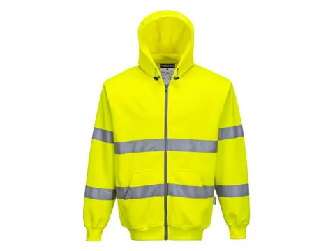Portwest B305 hi-viz hoodie, fluo geel, maat S, per stuk