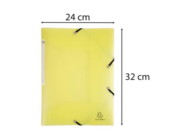 Elastomap 3kl PP A4 Chrom Pastel Geel