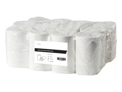 Poetsrol Mini Coreless Cellulose Wit 1-laags