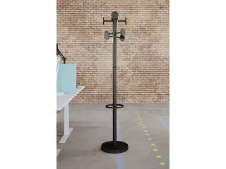 Stan 3 designkapstok grijs met 8 haken 175 cm met paraplubak - 7