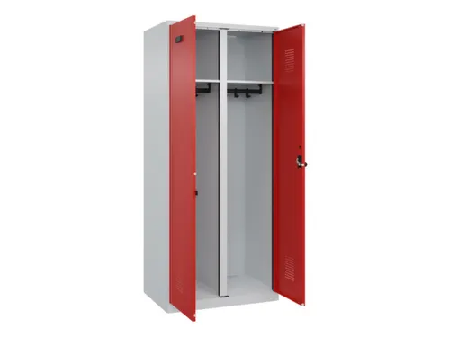 locker voor scheiding van kleding,HxBxD 1850x800x500mm,2vak