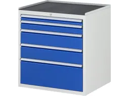 ladekast 825x770x650mm 5laden cilinderslot RAL7035 RAL5010 metaal