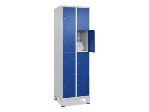 lockerkast,HxBxD 1950x600x500mm,2x4vakken,vak B 300mm,cil.-slot,voeten