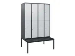 Dubbeldekse dekenkist,HxBxD 1950x1200x815mm,4x2vak.,vak B 300mm