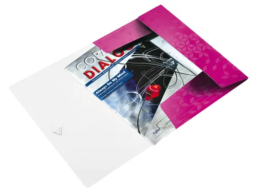 Elastomap Leitz WOW 3-kleps A4 Polypropyleen roze