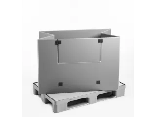 Vouwbare Palletbox Pp/pe Hxlxb 940X1200X1000Mm 850L 3Sledepoten - 7