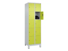 lockerkast,HxBxD 1950x600x500mm,2x5vakken,vak B 300mm,cil.-slot,voeten