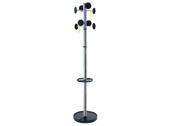 Stan 3 designkapstok chroom met 8 haken 175 cm met paraplubak