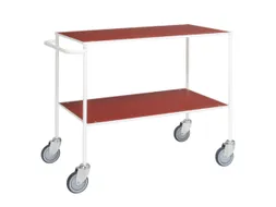 tafelwagen,draagverm. 150kg,2xstaalplaat,staaletage,wit,TPE-banden