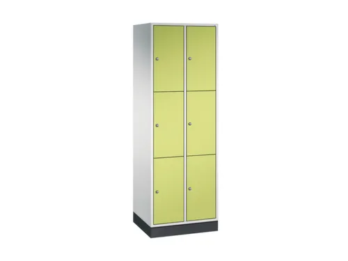 lockerkast,RAL 7035/RDS1108060,HxBxD 1950x620x500mm,2x3vakken