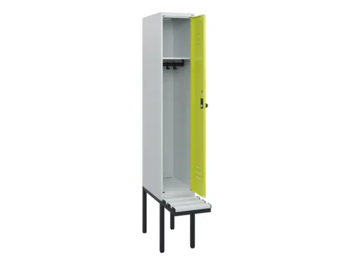 locker met bank,HxBxD 1950x300x815mm,1vak,vak B 300mm,draaigrendel