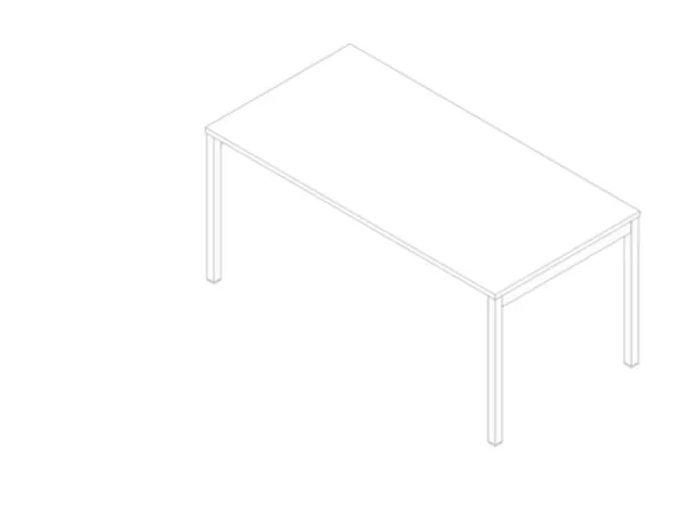 bureau HxBxD 730x1600x800mm blad wit 4-voeten wit