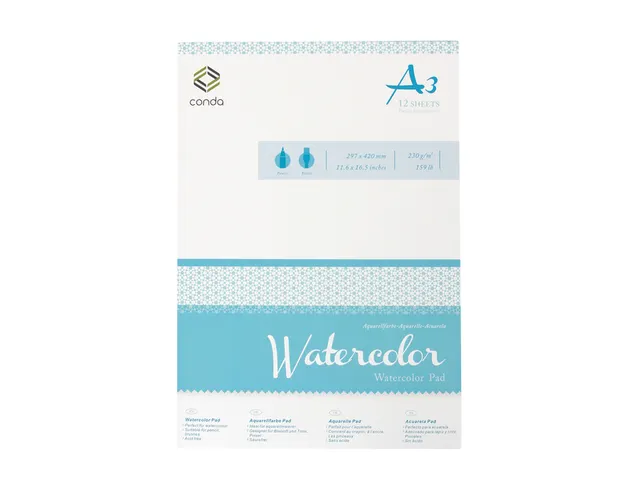 Aquarelblok Conda A3 230gr