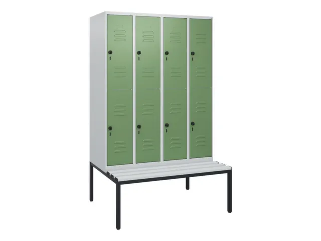 Dubbeldekse dekenkist,HxBxD 1950x1200x815mm,4x2vak.,vak B 300mm