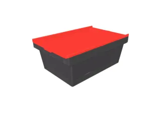Herbruikbare containers HxLxB 240x610x400mm 38l PP-regeneraat rood - 1