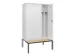 locker voor scheiding van kleding,HxBxD 2120x1200x815mm,3vak