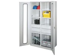 Materiaalkast Scheidingswand Venster 1950x1000x600mm 6legborden 4laden