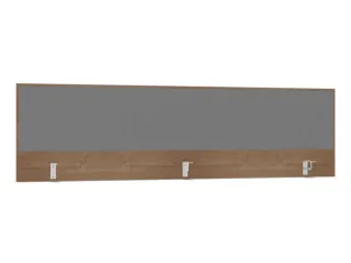 opzetpaneel,v. bureau,aanbouw achter,B 2000mm,NT-cherry,BN8078-grijs - 1