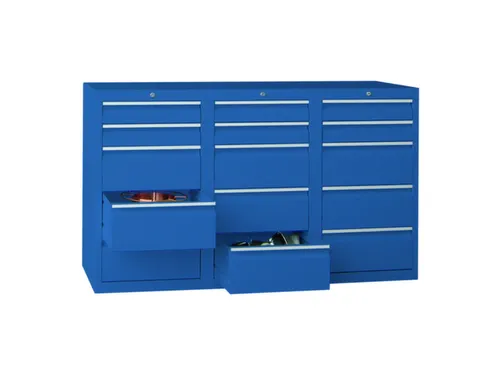 ladekast HxBxD 900x1500x500mm 18laden RAL7035 front RAL7035