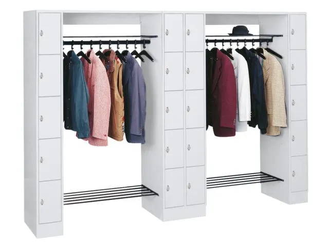 Garderobe- En Vakkenkastsysteem 1950x2840x480mm 20 Vakken 20 Hangers