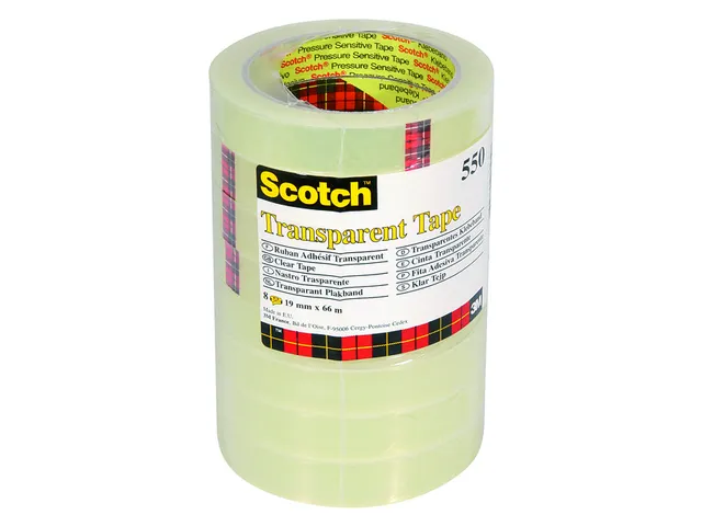 Plakband Scotch 550 19mmx66m transparant